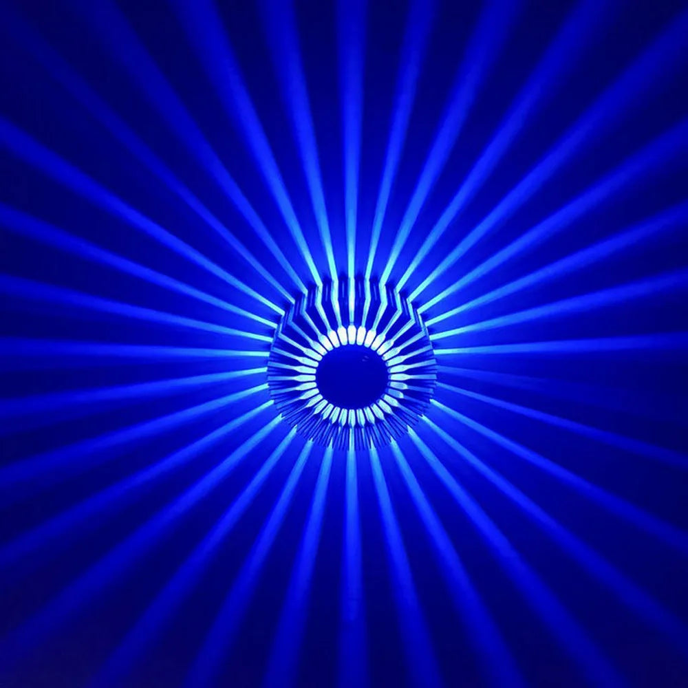 LED Sunburst Wall Sconce – 3W Colorful Recessed Ceiling Light for Living Room, Corridor & Dorm