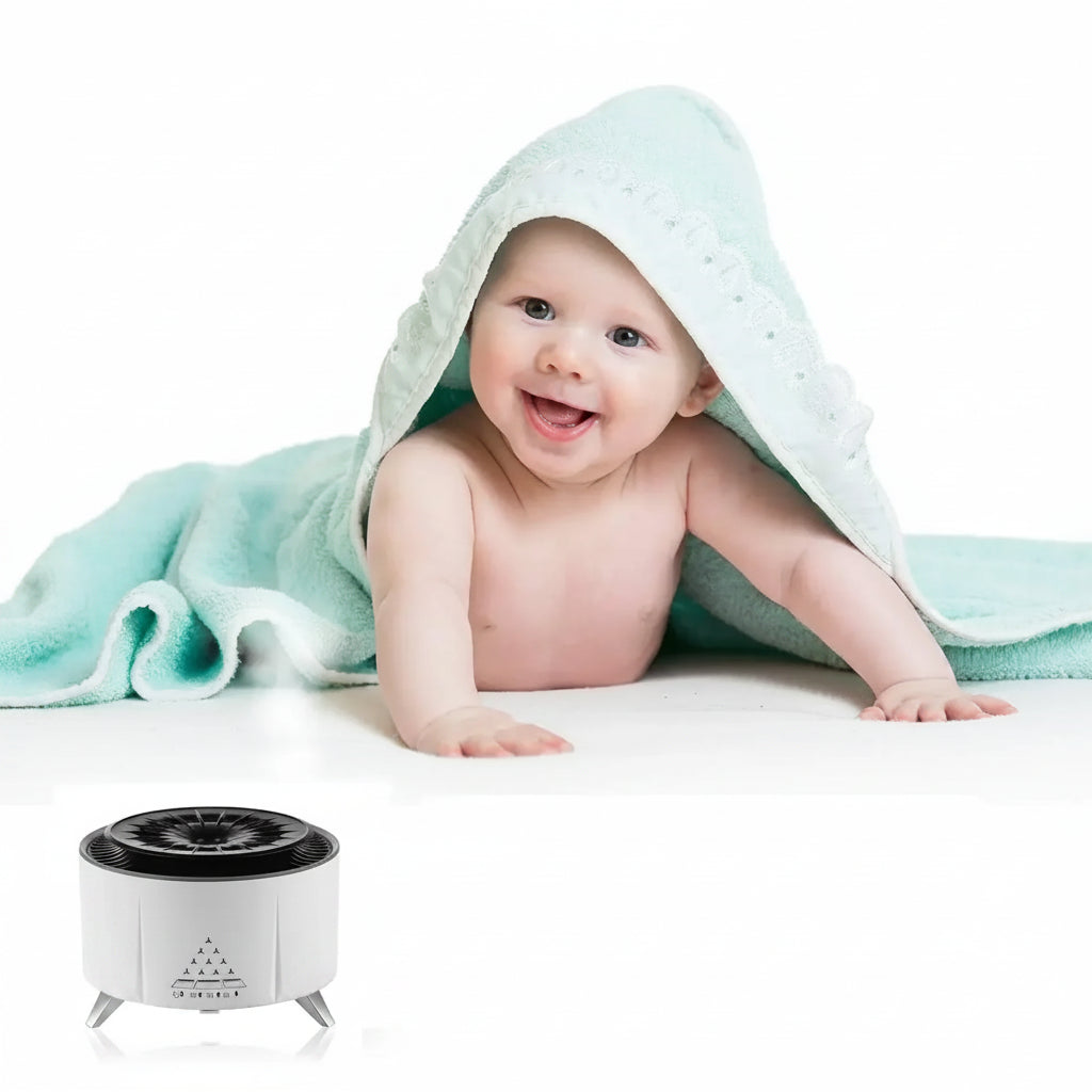 Flame Aroma Diffuser with White Noise & Jellyfish Mist