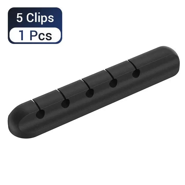 Silicone Cable Organizer Clips – Desktop USB Charging Cable & Cord Management