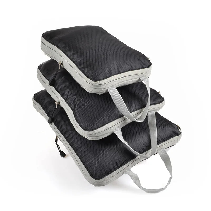 Compression Packing Cubes – Foldable Travel Luggage Organizers