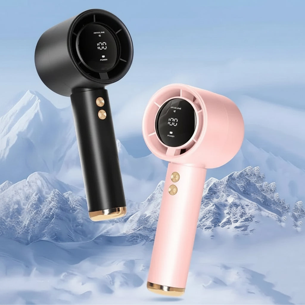 Mini Handheld Turbine Fan – USB Fast Charging Portable Personal Cooling Fan