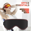 USB Heated Eye Mask for Dry Eyes – 3 Heat Levels Warm Compress Sleep Mask