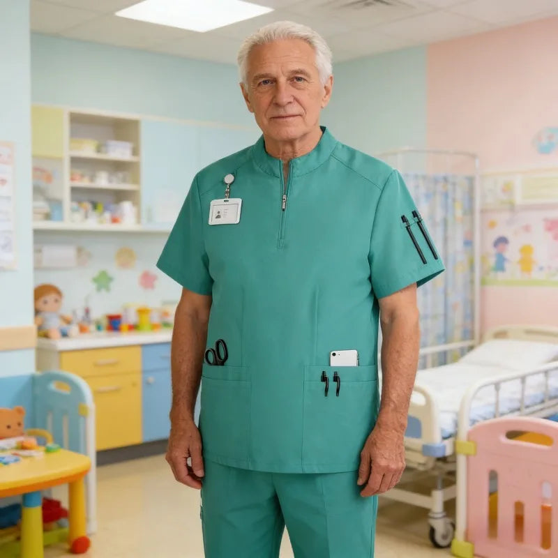 Unisex Quick-Dry Medical Scrub Top | Lightweight Surgical Uniform for Doctors, Nurses & Healthcare Professionals