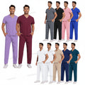 Men's Medical Scrub Set – V-Neck Stretch Nursing Uniform for Healthcare Professionals