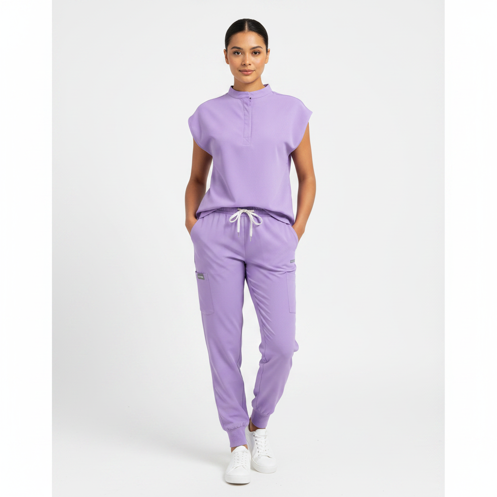 Premium Unisex Quick-Dry Medical Scrub Set – Stretch Top & Pants