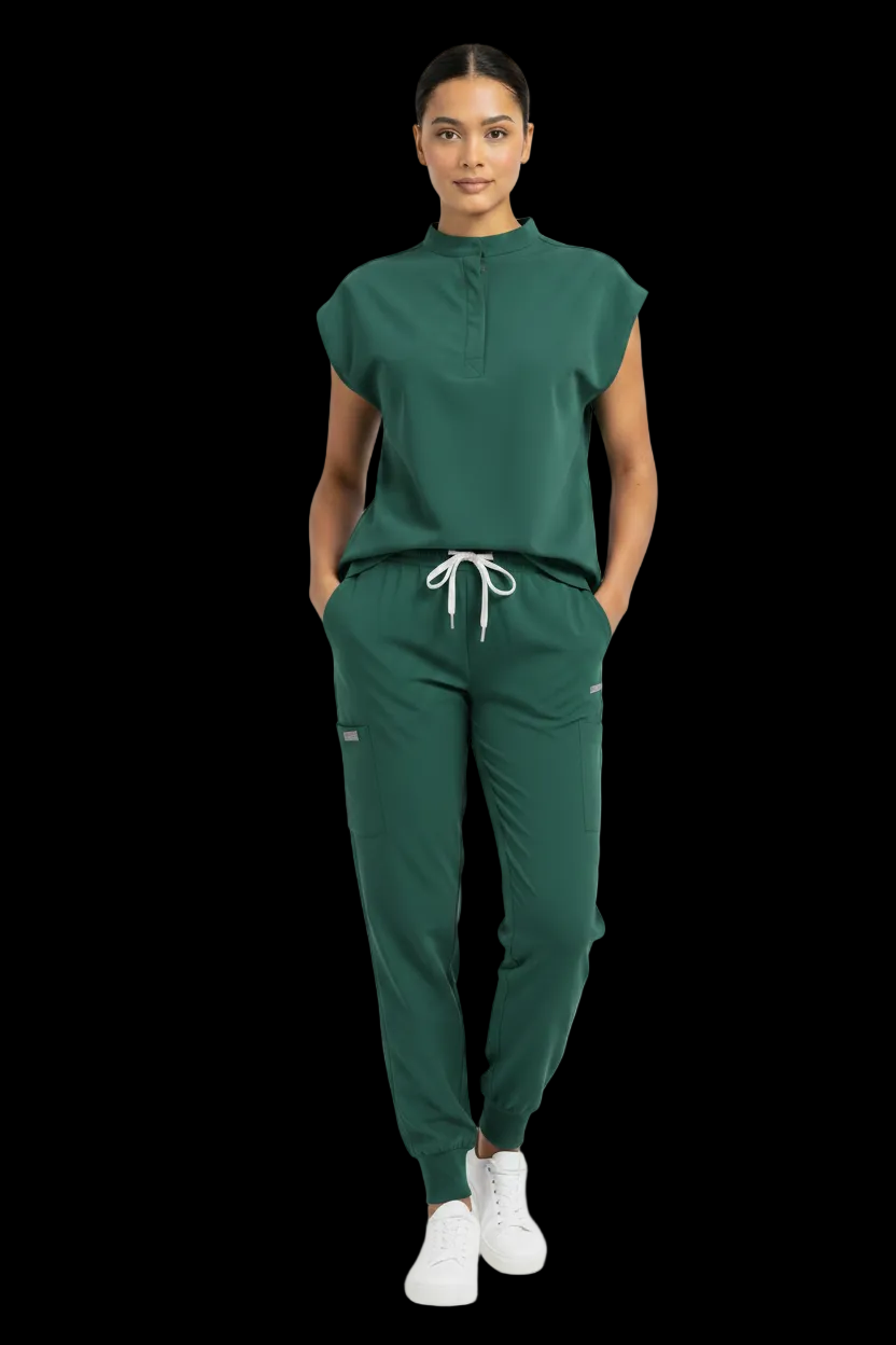 Premium Unisex Quick-Dry Medical Scrub Set – Stretch Top & Pants