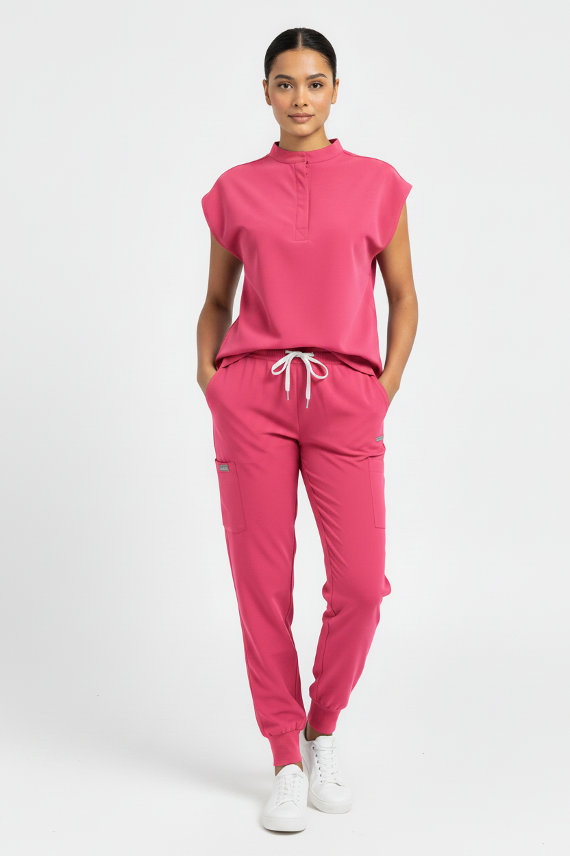 Premium Unisex Quick-Dry Medical Scrub Set – Stretch Top & Pants