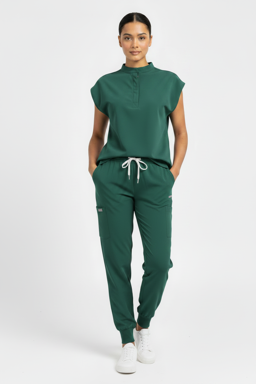Premium Unisex Quick-Dry Medical Scrub Set – Stretch Top & Pants