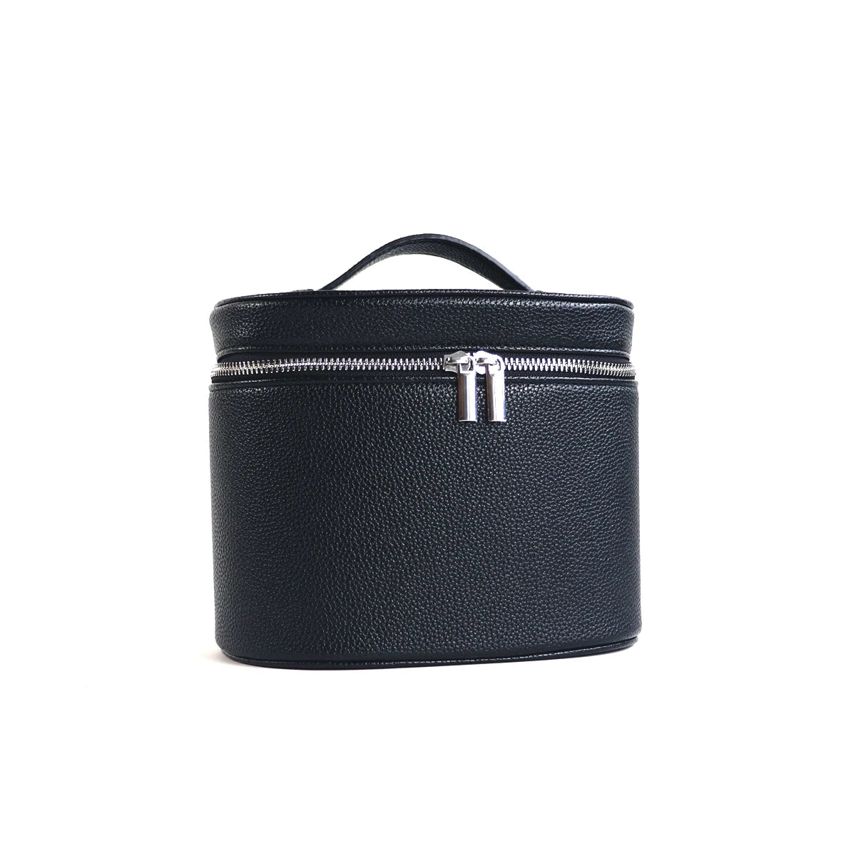 Customizable Round Travel Cosmetic Bag – Large-Capacity PU Leather Organizer