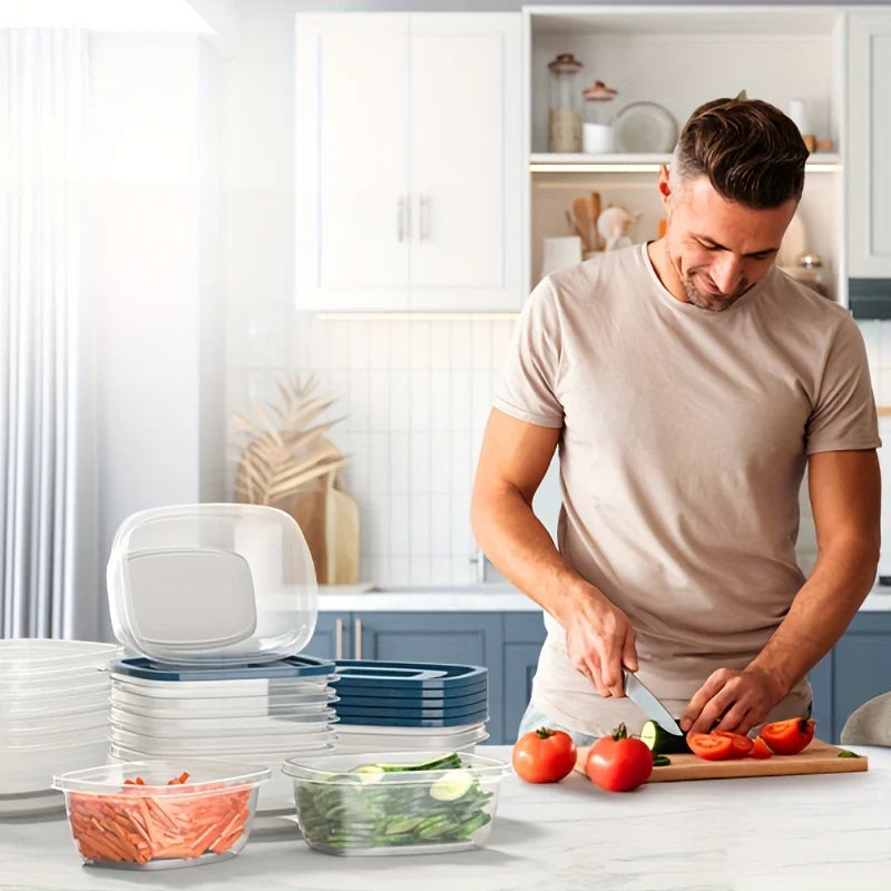 6-Piece Stackable Food Storage Container Set