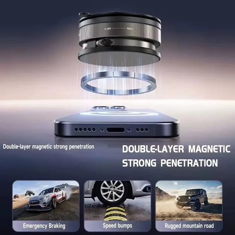 Vacuum Magnetic Car Phone Holder – 360° MagSafe-Compatible Mount