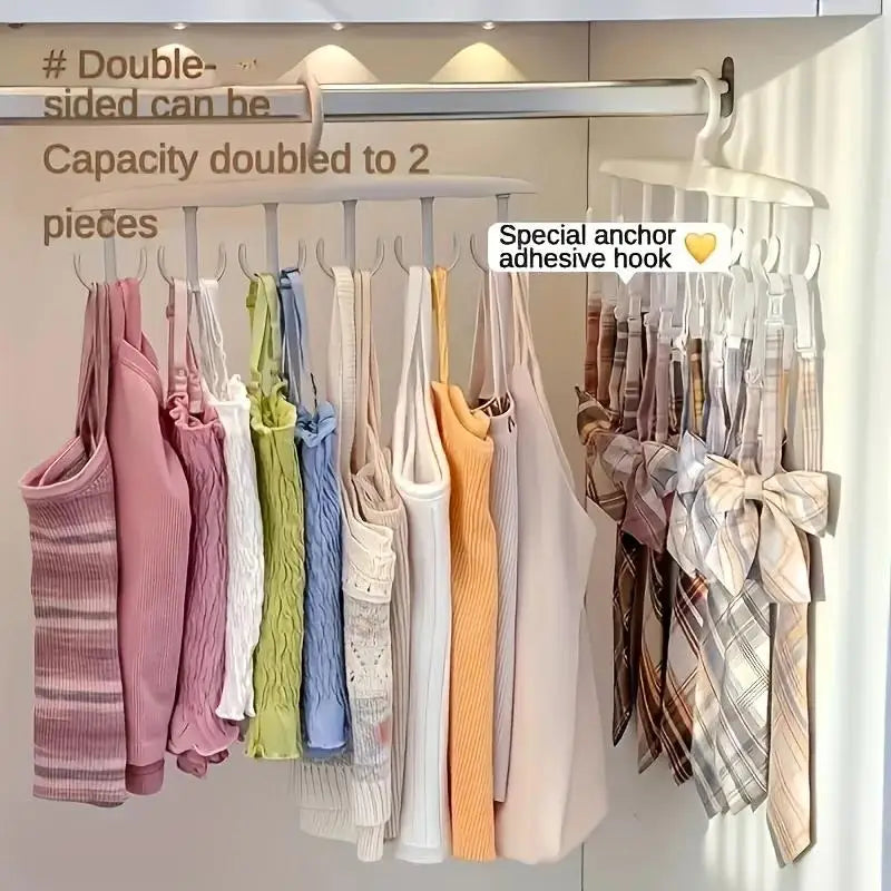 12-Hook Rotating Hanger – Space-Saving Closet Organizer for Ties, Belts, Underwear, Skirts