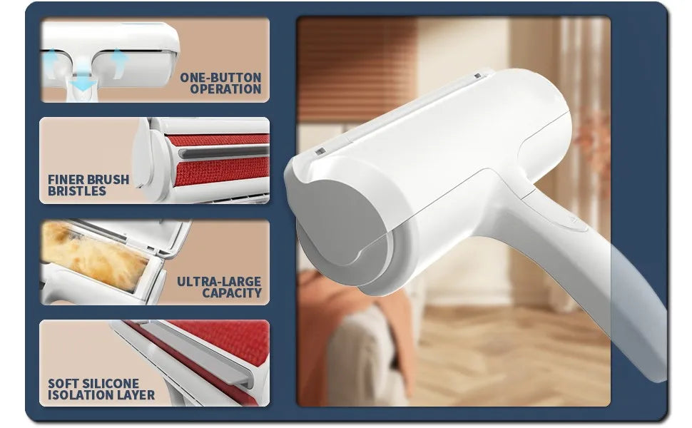 Pet Hair Remover Roller – Self-Cleaning Dog & Cat Fur Remover