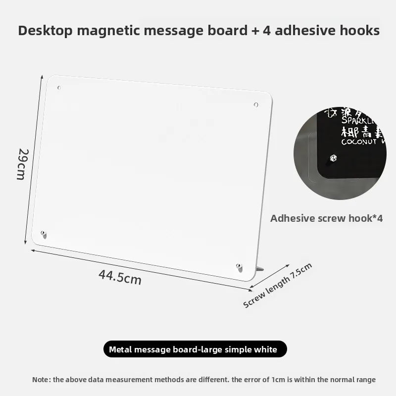 Double-Sided Magnetic Memo Board – Dry Erase & Chalkboard Sign