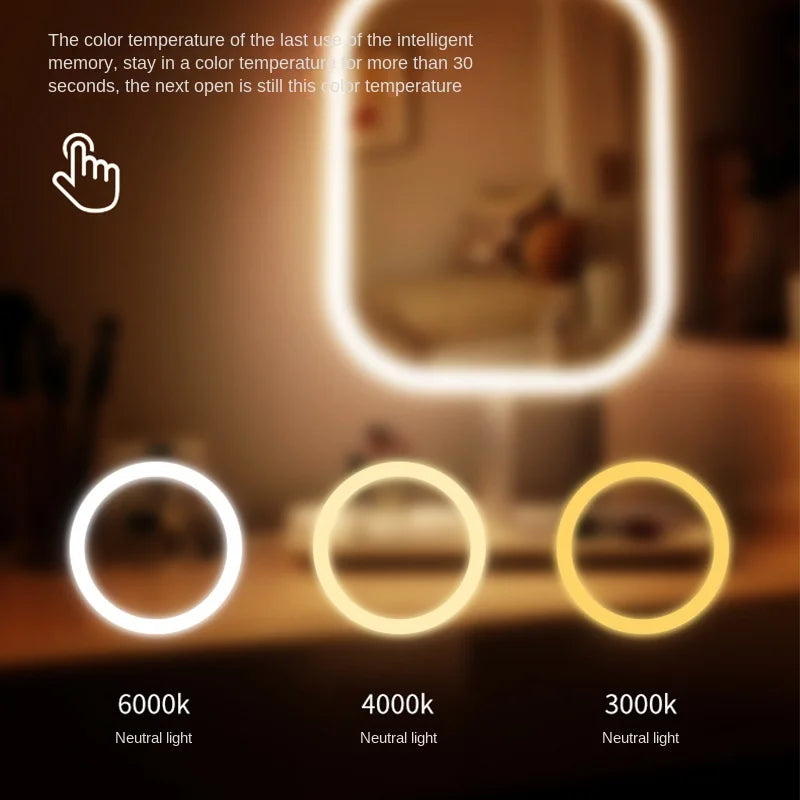 LED Vanity Makeup Mirror with 3 Light Colours & Touch Control