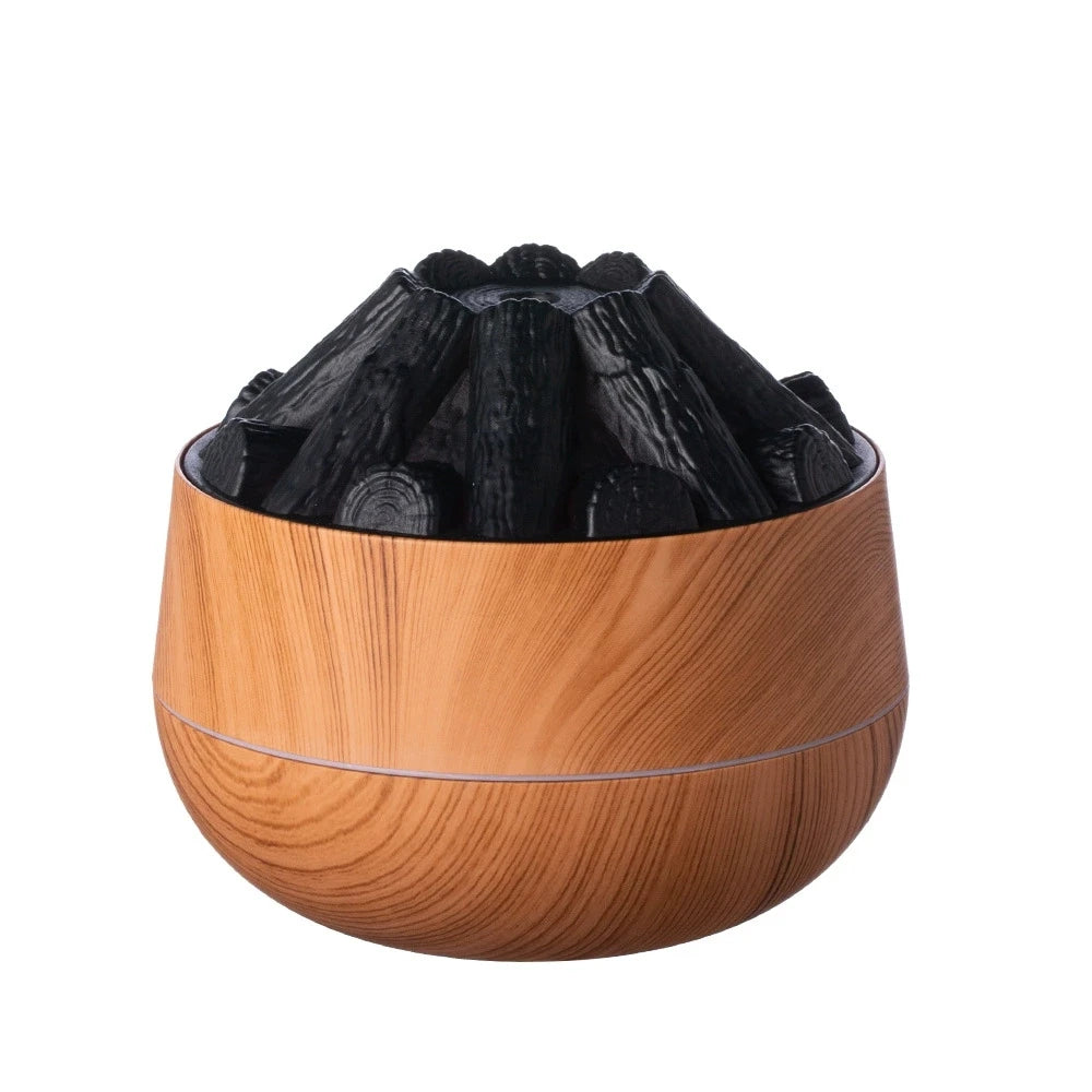 Flame-Effect Aroma Diffuser & USB Humidifier with 7-Colour Light
