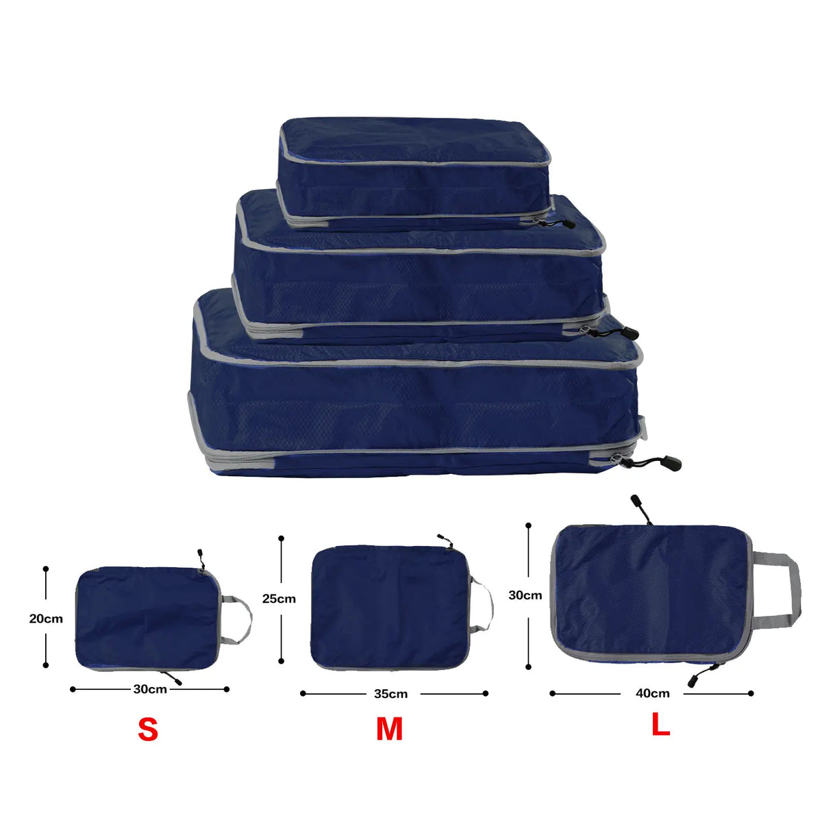 Compression Packing Cubes – Foldable Travel Luggage Organizers