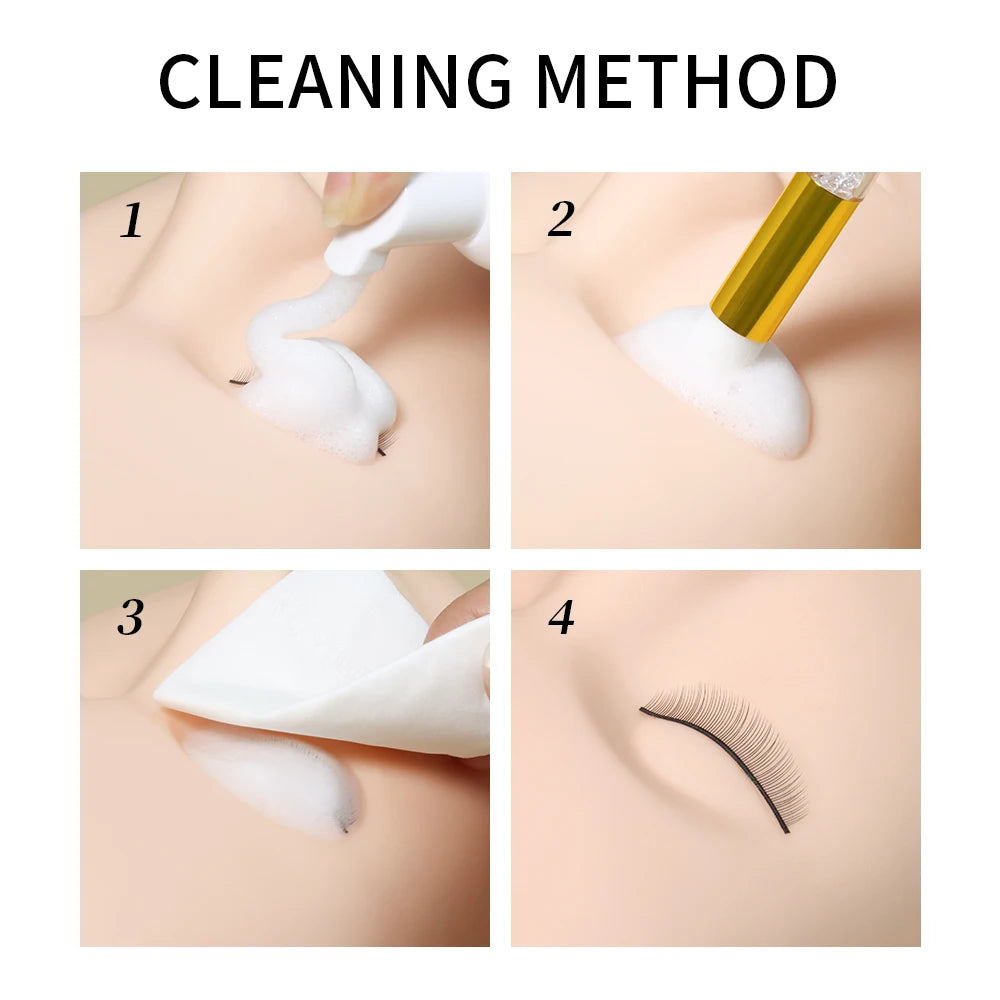 GLAMLASH Lash Shampoo Foam Cleanser – Deep Cleaning Eyelash Extension Wash, 5-Pack Concentrate