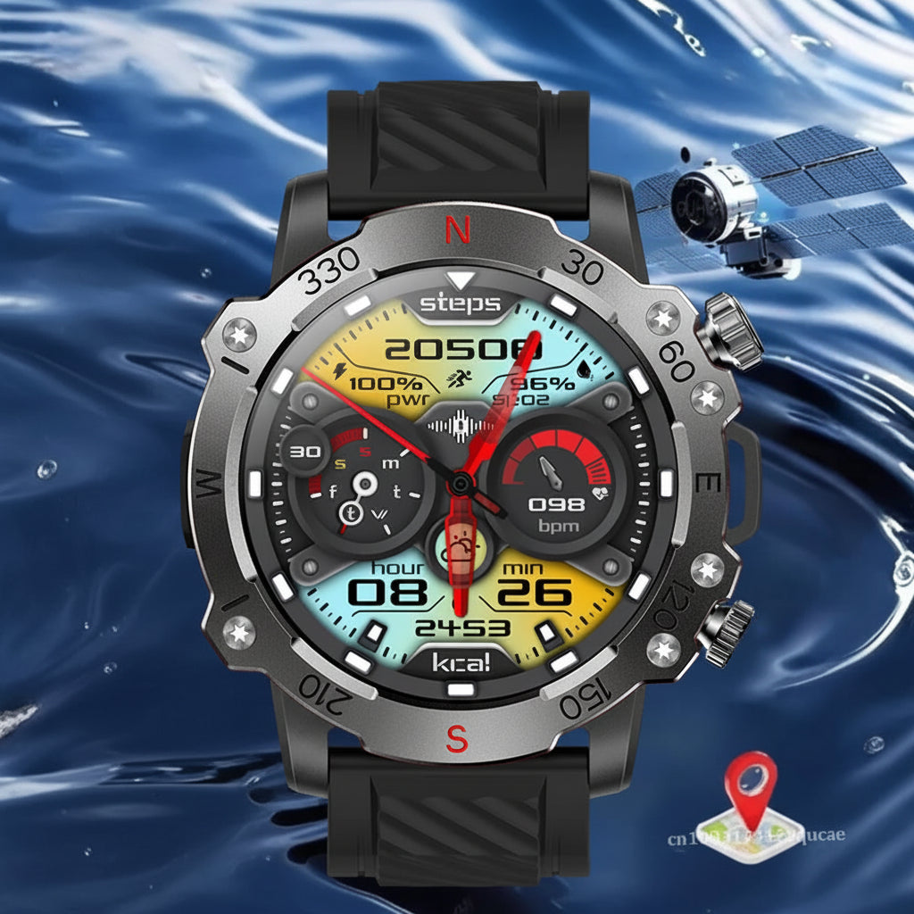 GPS Smart Watch 5ATM Waterproof – Bluetooth Calling & Sports Tracking