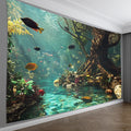 Aquarium Wall Tapestry – Polyester Fiber Underwater Wall Decor for Bedroom & Dorm