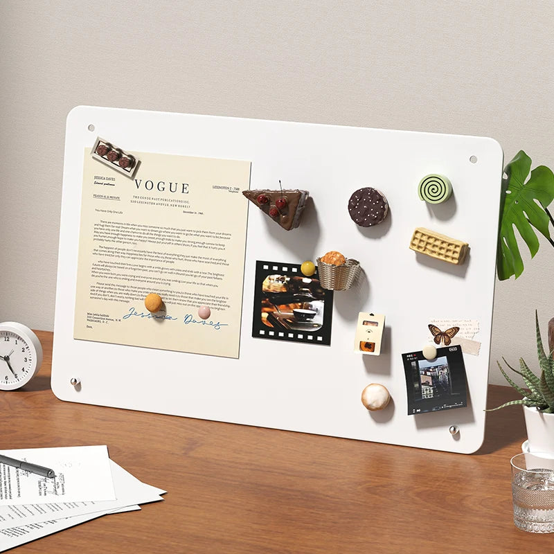 Double-Sided Magnetic Memo Board – Dry Erase & Chalkboard Sign