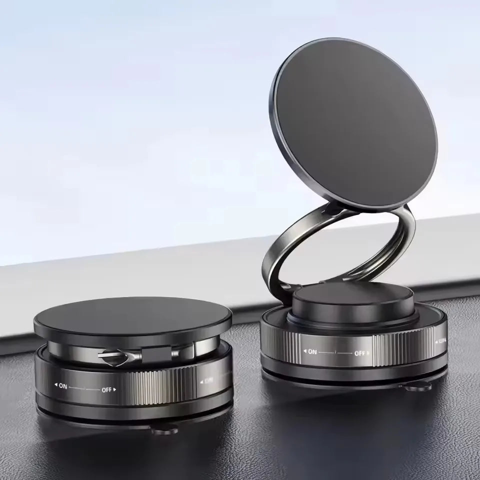 Vacuum Magnetic Car Phone Holder – 360° MagSafe-Compatible Mount