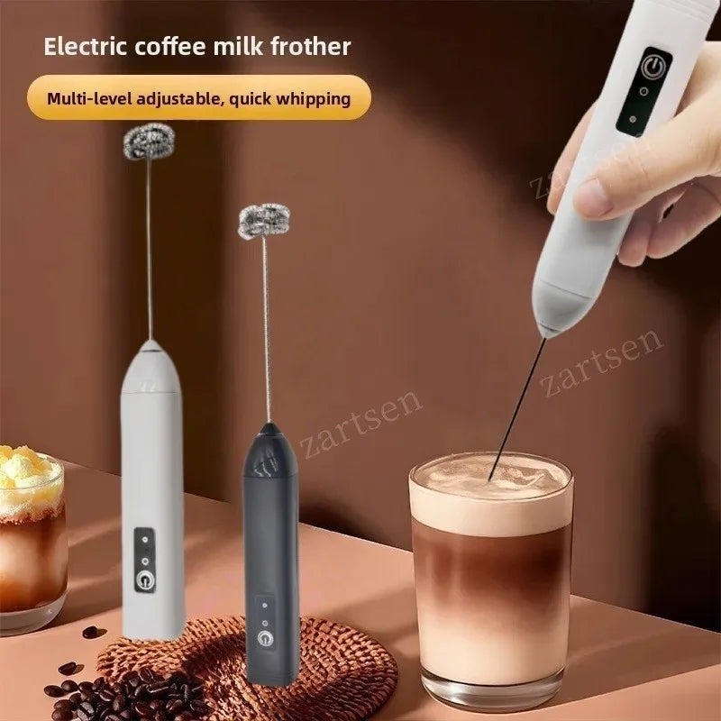 ☕ Rechargeable Wireless Milk Frother – Electric Coffee & Matcha Mixer