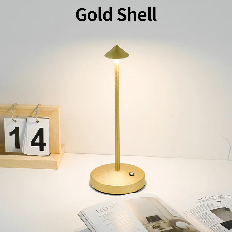Rechargeable Touch Table Lamp – Cordless LED Mushroom Lamp