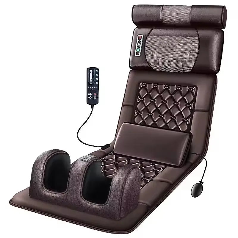 Full Body Heated Vibration Massage Mat – Neck, Back & Leg Relaxation Cushion