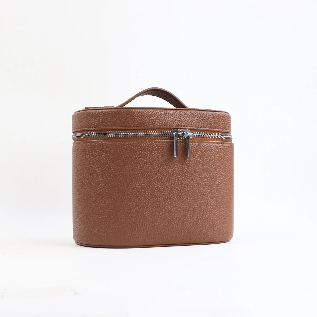 Customizable Round Travel Cosmetic Bag – Large-Capacity PU Leather Organizer