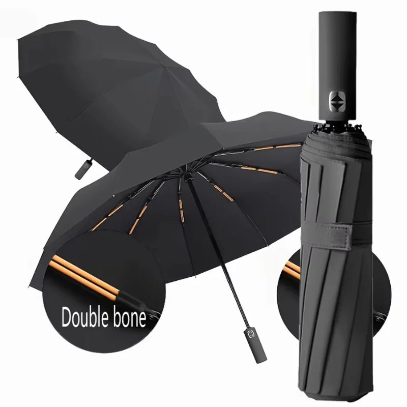 Fully Automatic 2-in-1 Sun & Rain Umbrella – Windproof Folding UV Protection Umbrella