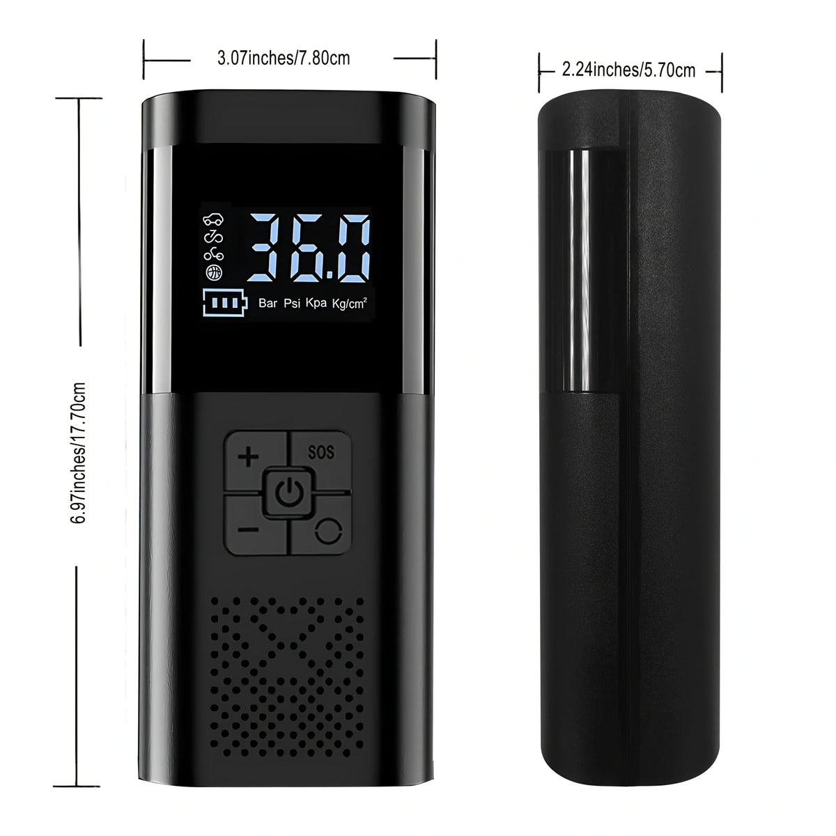 Portable Cordless Tire Inflator – 150PSI Digital Air Compressor with LED Light