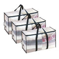 Heavy-Duty Moving Storage Bags (3-Pack) – Large Clothing & Blanket Bags with Lid & Handles