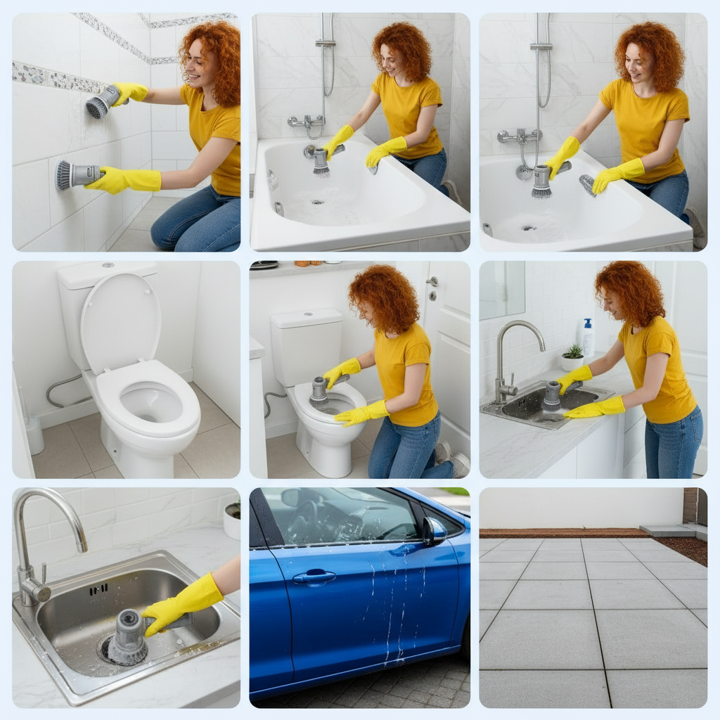Electric Spin Scrubber – Bathroom Cordless Cleaning Brush