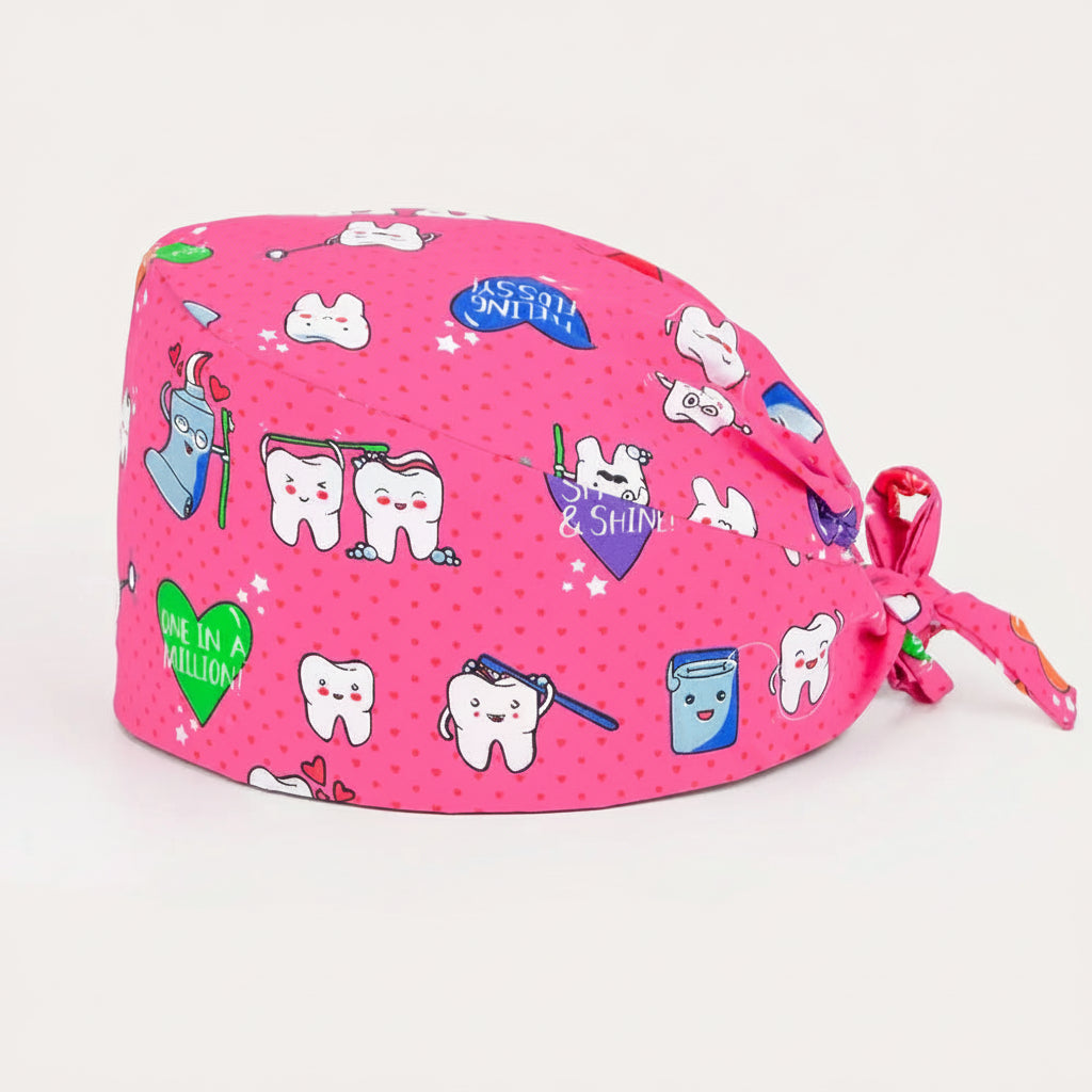 Printed Adjustable Scrub Cap – Unisex Medical & Work Cap