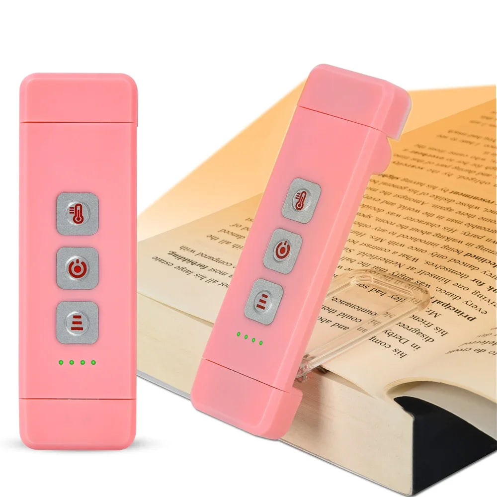 Clip-On Bookmark Book Light with Timer – USB Rechargeable Mini LED Reading Light