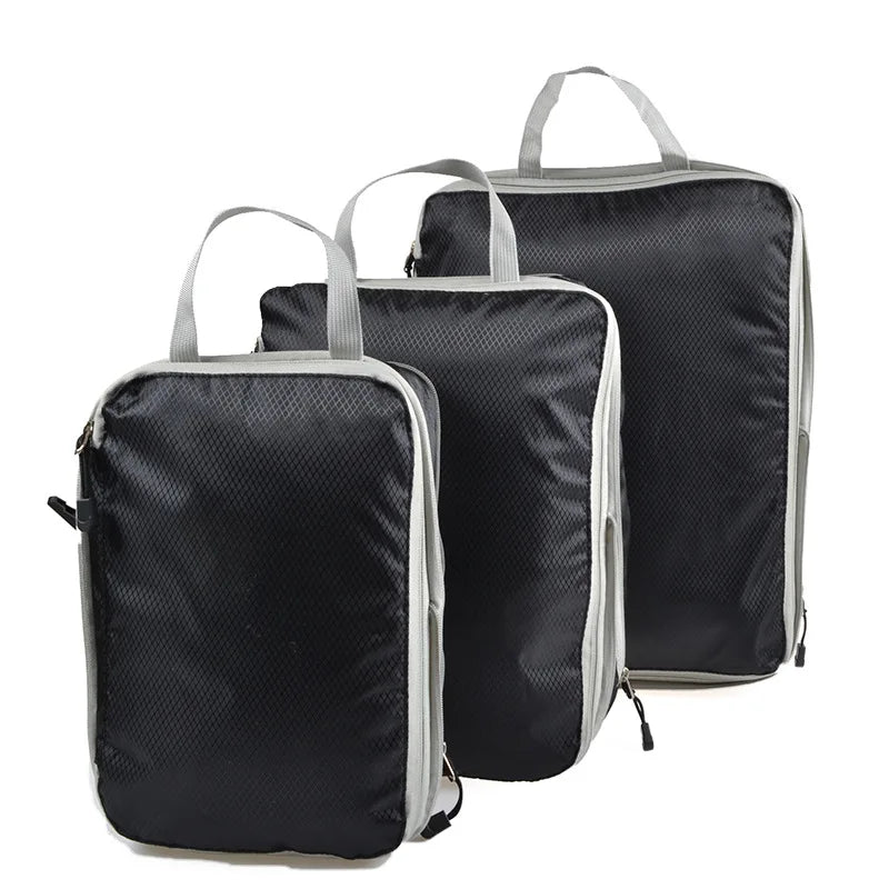 Compression Packing Cubes – Foldable Travel Luggage Organizers