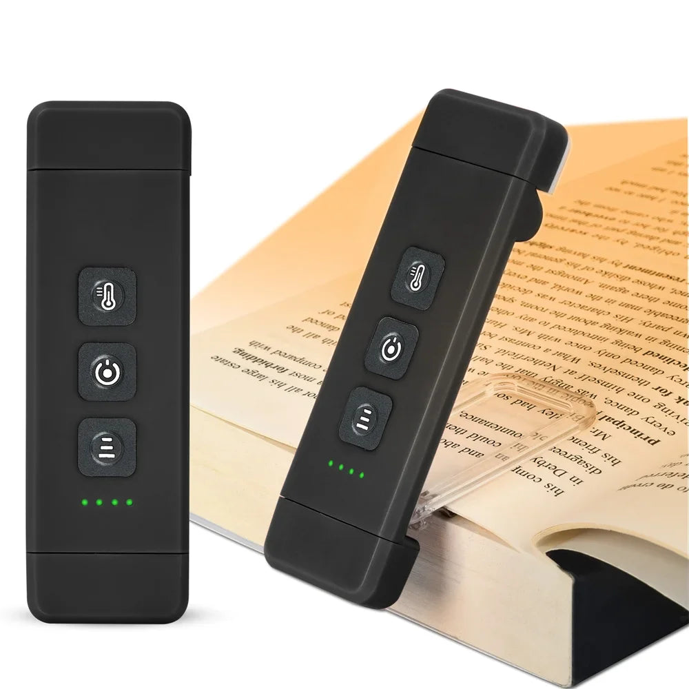 Clip-On Bookmark Book Light with Timer – USB Rechargeable Mini LED Reading Light