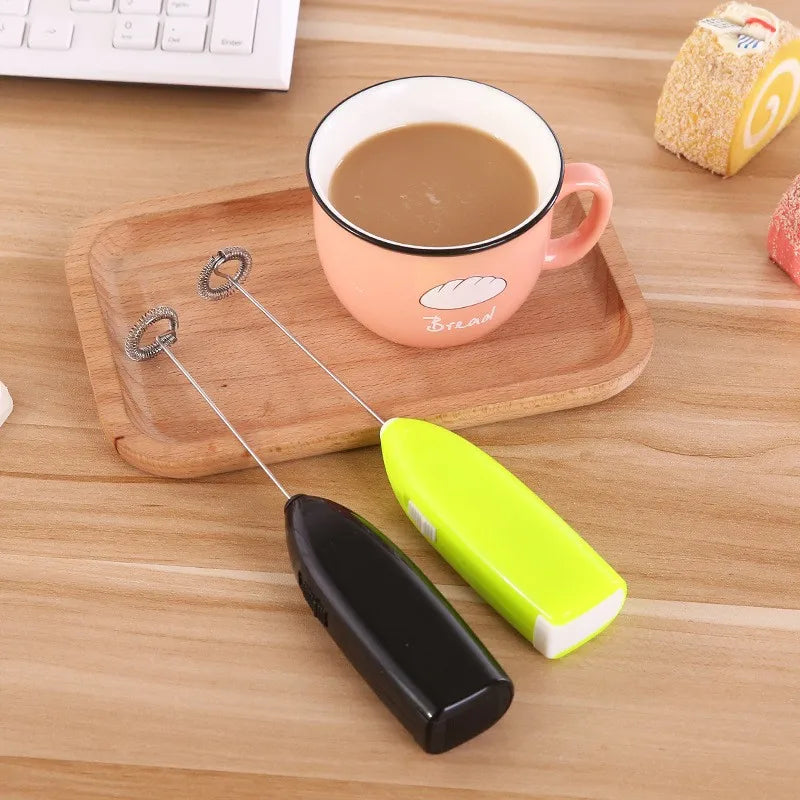 Electric Handheld Milk Frother – Stainless Steel Egg Beater for Coffee & Kitchen