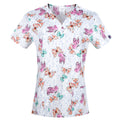 Women’s Printed V-Neck Scrub Top with Pockets – Multiple Designs
