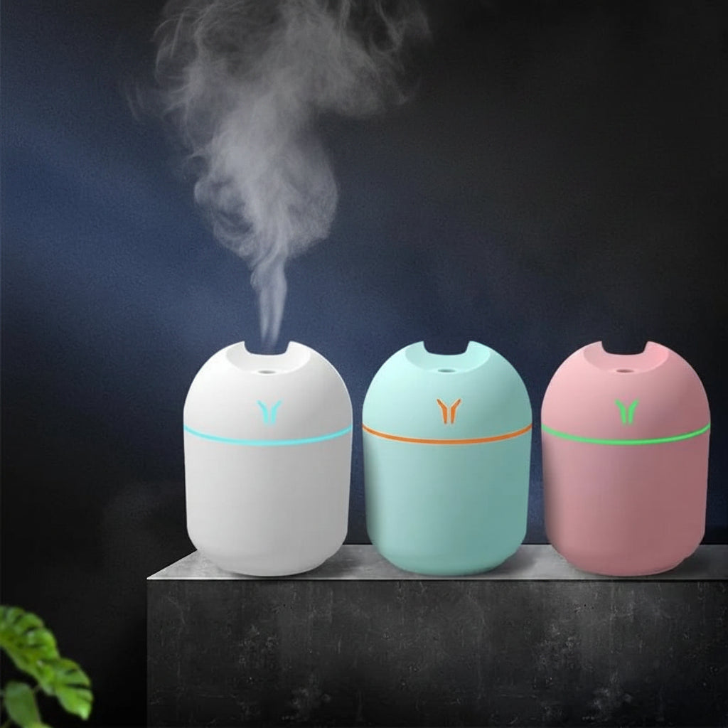 250ml USB Mini Cool Mist Humidifier with LED Light