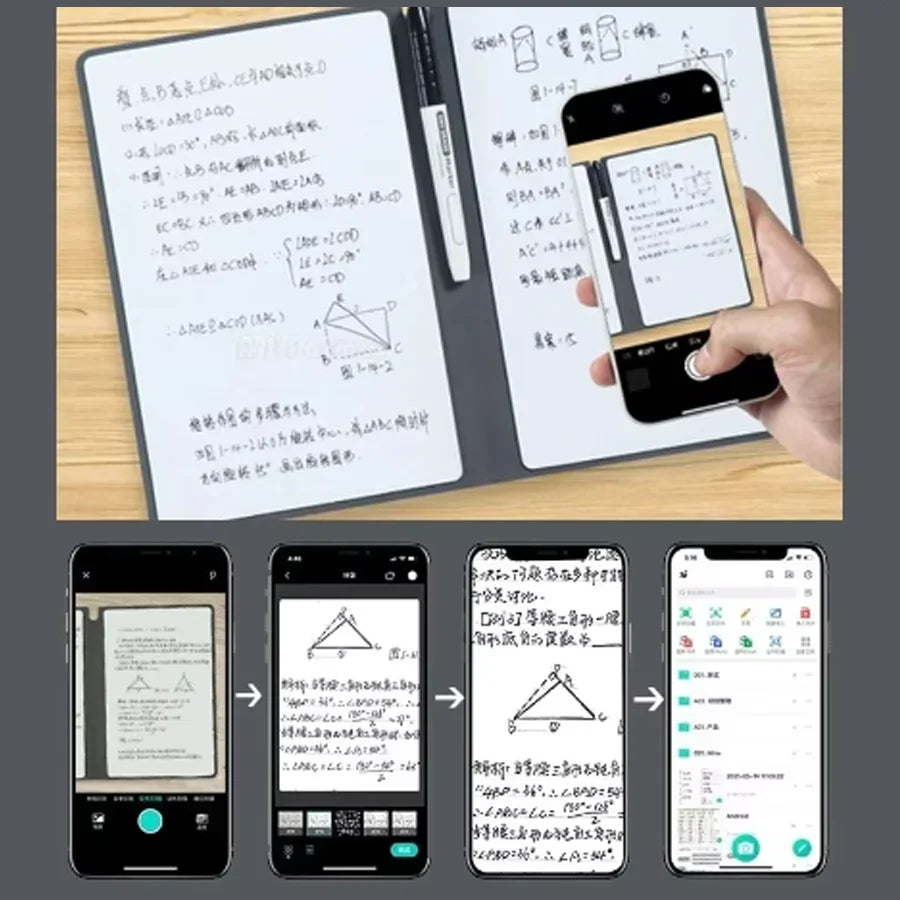 A5 Reusable Whiteboard Notebook Set – Smart, Eco-Friendly Writing Solution