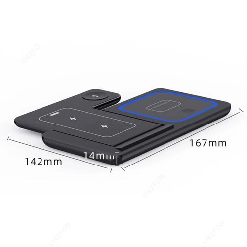 3-in-1 Foldable Wireless Charging Station – iPhone, Watch & Earbuds Charger