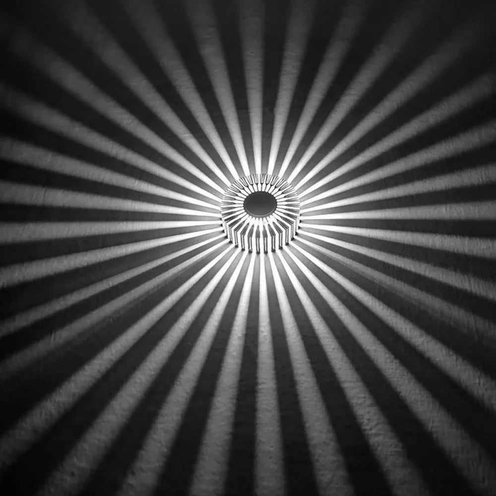 LED Sunburst Wall Sconce – 3W Colorful Recessed Ceiling Light for Living Room, Corridor & Dorm
