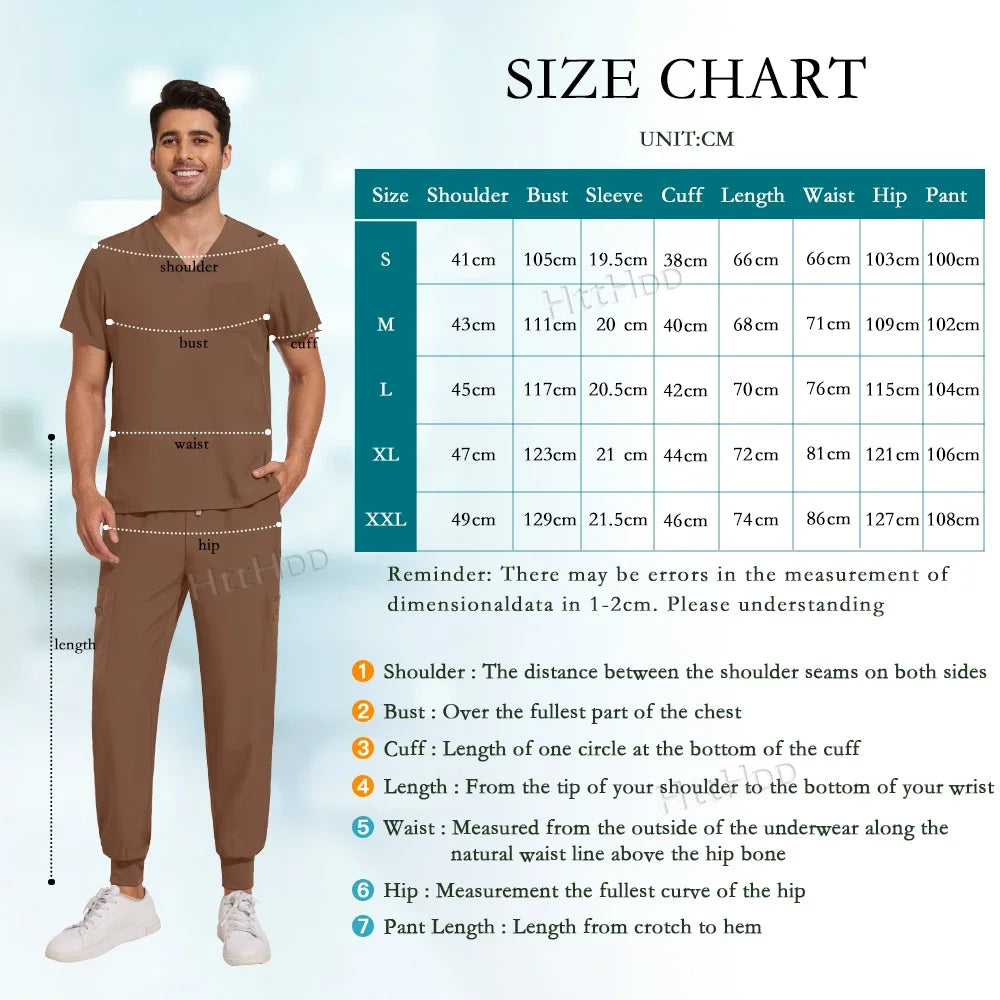 Premium V-Neck Medical Scrub Set with Jogger Pants | Soft Stretch Uniform