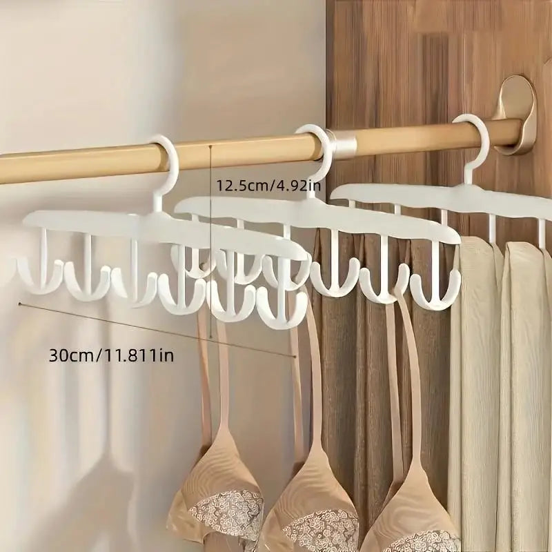 12-Hook Rotating Hanger – Space-Saving Closet Organizer for Ties, Belts, Underwear, Skirts