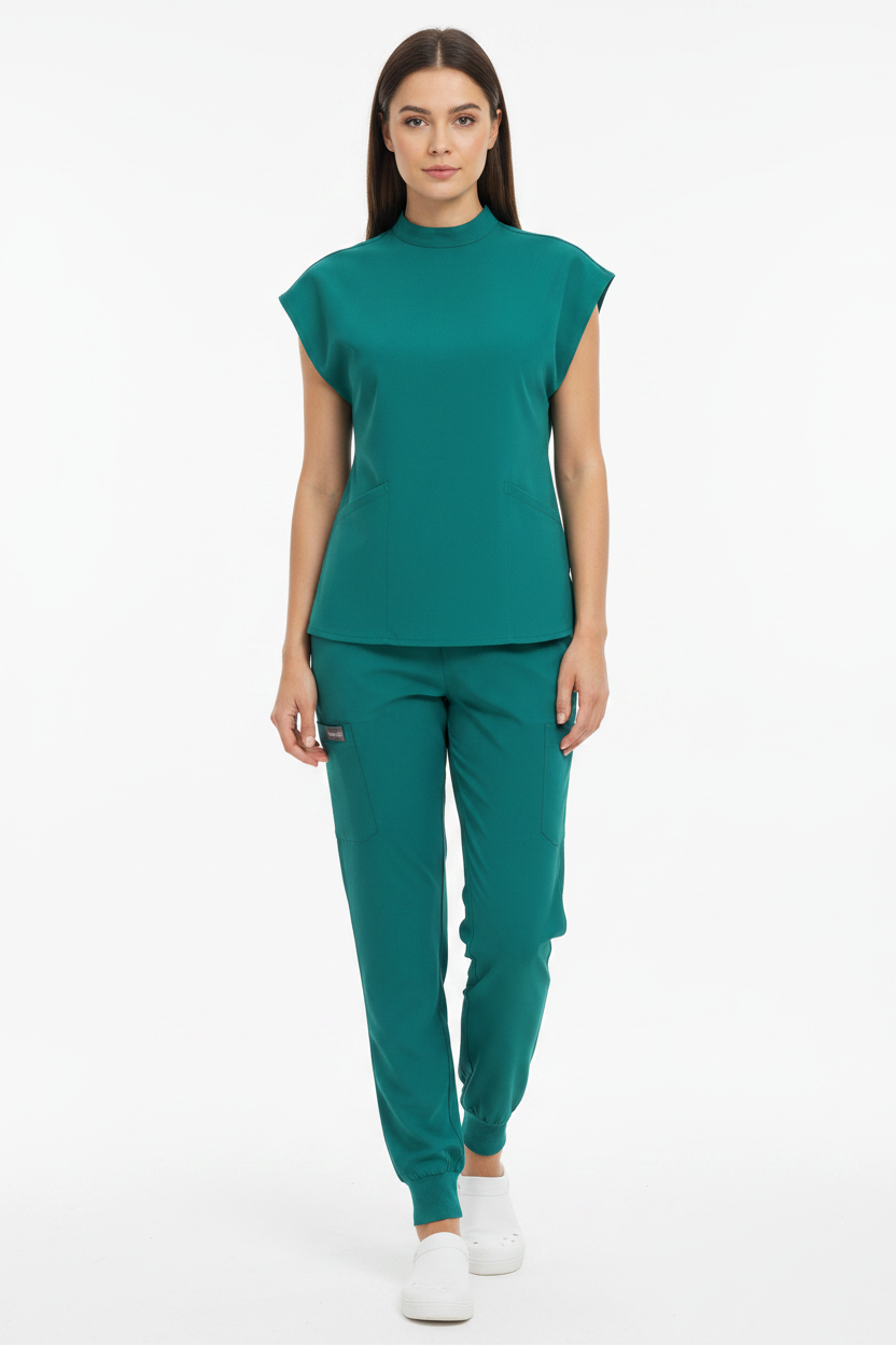 Premium Unisex Quick-Dry Medical Scrub Set – Stretch Top & Pants