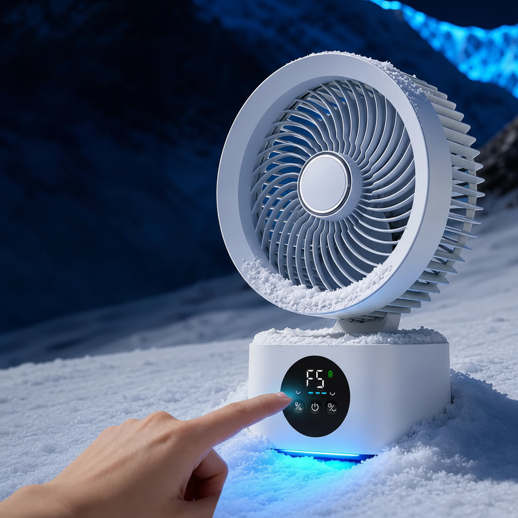 Portable USB Rechargeable Desk Fan with Remote Control | Foldable Wall-Mount Air Circulator & Night Light