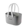 Drainable Tote Basket – Soft Handle Shower & Storage Caddy