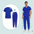 Premium V-Neck Medical Scrub Set with Jogger Pants | Soft Stretch Uniform